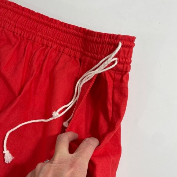 NWT J.Crew Coral‎ Linen Blend Pull-On Side Tie Casual Shorts Size XS - Picture 4 of 7